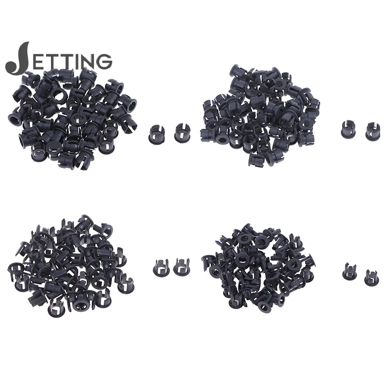 50Pcs 3mm/5mm Plastic LED Holders Clips-Bezels Mounts Cases Housings Black