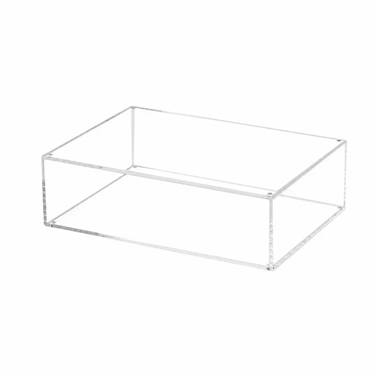 Acrylic Display Case for Collectibles Clear Stackable Lid Dustproof Showcase for Retail Counter Display