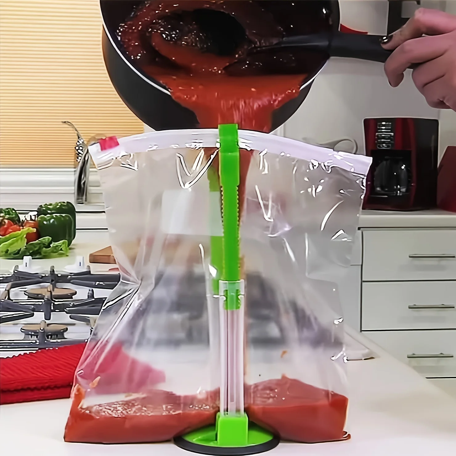 Soporte de bolsa con cremaller - Kitchen Hand Gadgets reseña y precio