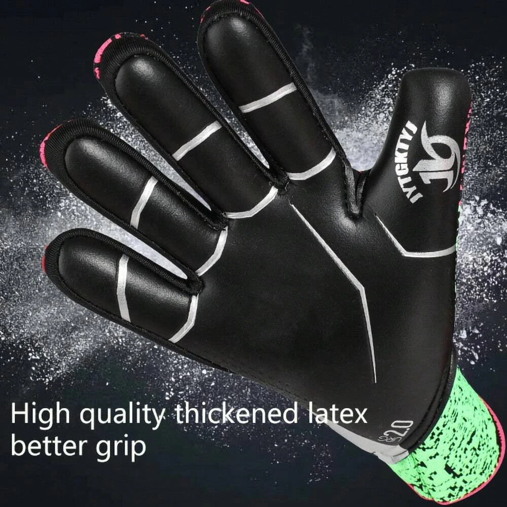 Soccer Goalie Gloves Youth Adults, Breathable Goalkeeper Goalie Gloves, Strong Grip for Professional Football Training