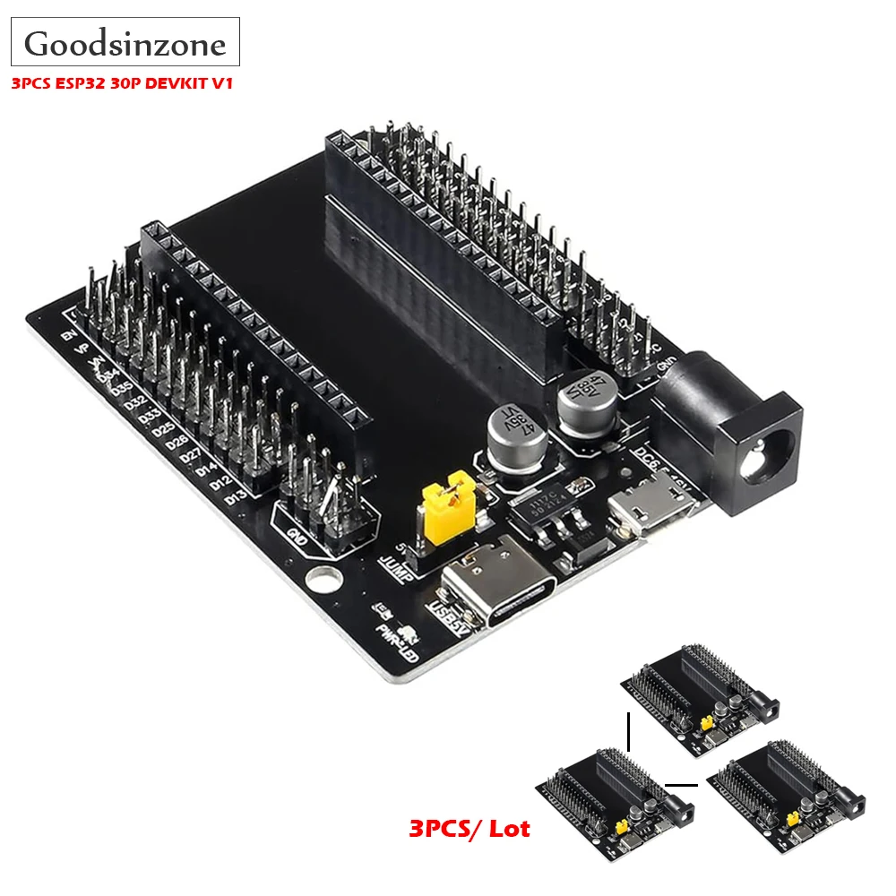 

ESP32 Expansion Board ESP32 30P DEVKIT V1 Power Module Board ESP32S Type-C MicroUSB Development Board Module-V1