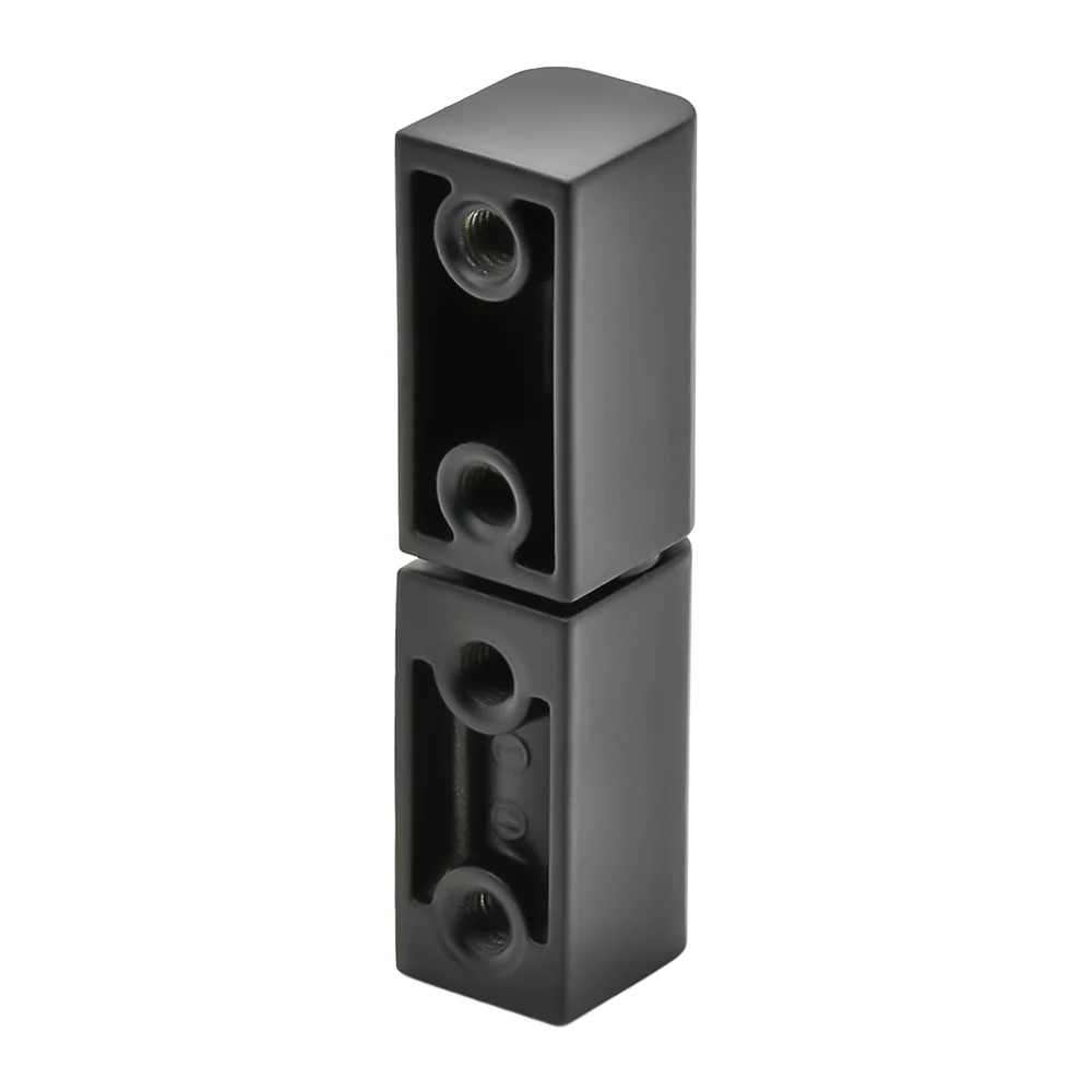 1pc Detachable Lift-Off Hinge, Threaded (Tapped) Holes, Black Zinc Alloy, Universal Side for Electrical/Industrial Cabinet Door
