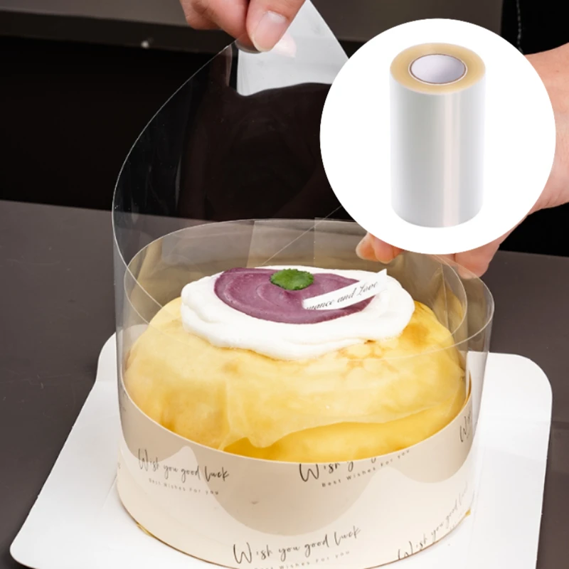 1pc High Transparency Mousse Cake Border 5m Cake Packaging PP No Raw Edge Popping Paste Decoration Baking Packaging