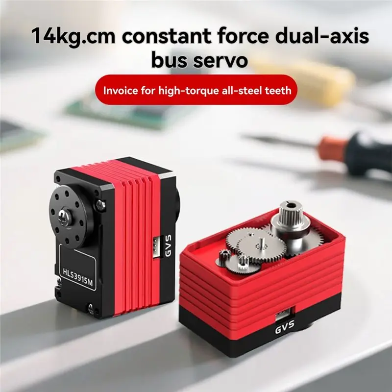 A41Z-HL3915 12V 14Kg.Cm Coreless Motor 360° Double Shaft Constant Force Servo For Wing Dexterous Agile Skillful Robotic