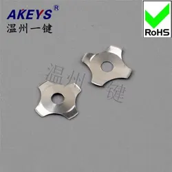 10pcs Cross Shaped Perforated Diameter 8.4/10/12/14mm Power Connector Metal Dome Reset Film Switch