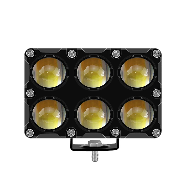 6 Lens Motorcycle External LED Fog Lights Spotlight Auxiliary Fog Lamp  High/Low Beam Motorbike Driving Spot Lamp