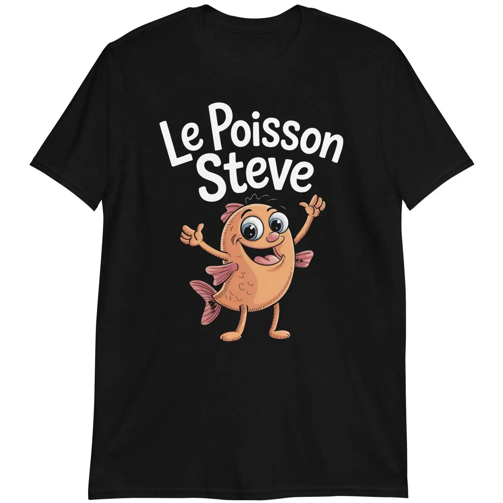 Le Poisson Steve T Shirt Funny Meme  vintage Washed Top For Everyday Wear homme streetwear Comfortable Slightly fashion Unisex