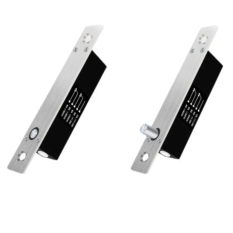 [NEW!A25P】 Small Access Control Electric Bolt Door Lock DC 12V With Timer Delay Feedback Signal Safe Lock Locker Door Contact N0