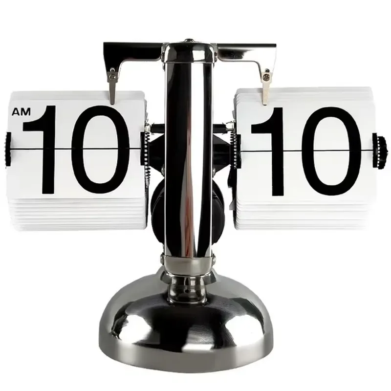 Retro Mechanical Flip Clock 2025 Premium Automatic Design for Living Room Home Decor Vintage Style Table Desk Timepiece