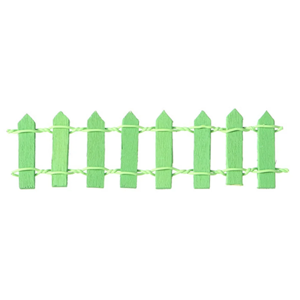

10pcs Mini Wooden Fence For Fairy Garden Dollhouse Decor, Diy Micro Landscape Bonsai Ornament, Mixed Color 10 Colors Miniature