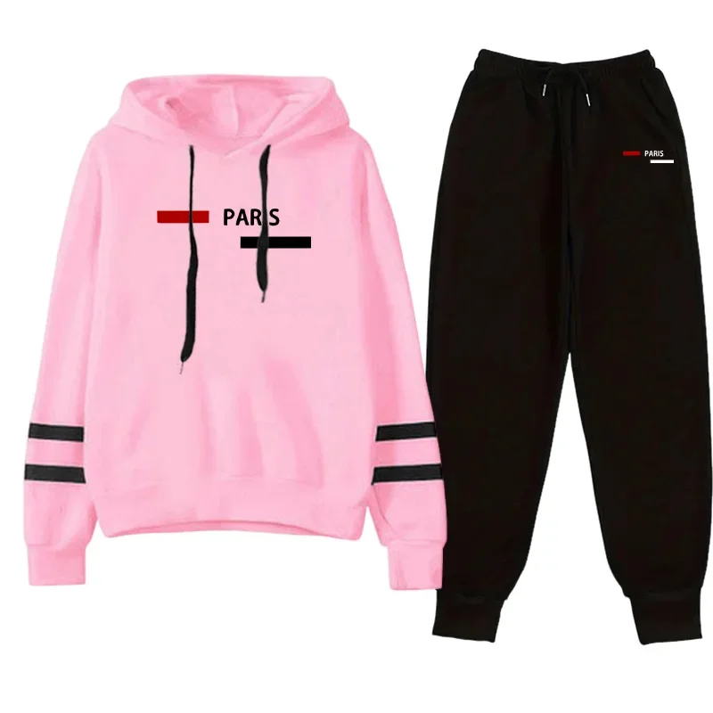 

New in Womens Tracksuit Print Casual Sweatshirt Sweatpants 2 Pcs Set Outdoors Sports Jogging Woman Clothing Hot Sales Sportswear