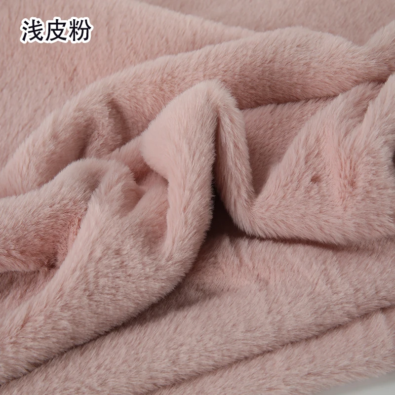 Pink Colour Series 8mm imitation otter rabbit Fur Fabric short plush fabric cabinet tablecloth display scarf cotton doll DIY