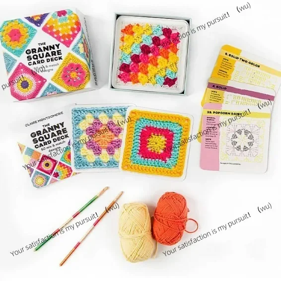 TheGranny Square Card Deck DIY Granny Knitted Card Pattern Set