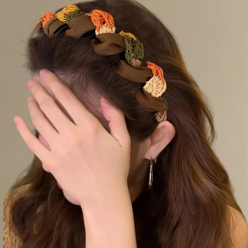 2025 Autumn-Winter New Combed Anti-Slip Headbands: Sweet & v