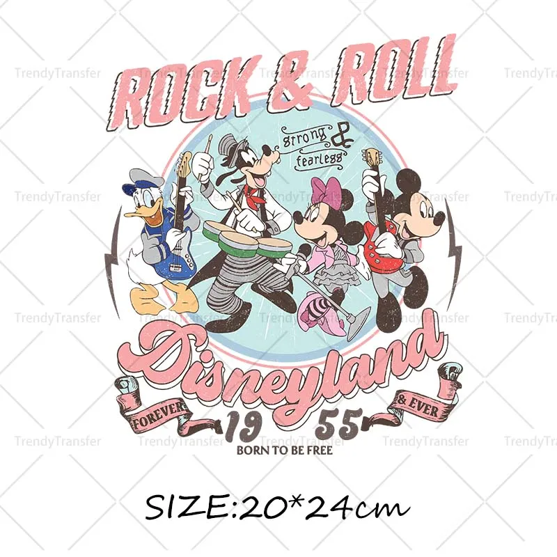 Retro Mickey Minnie Toy Story Ijzer Op Transfers Stickers Voor Kleding Thermische Stickers Diy T-Shirts