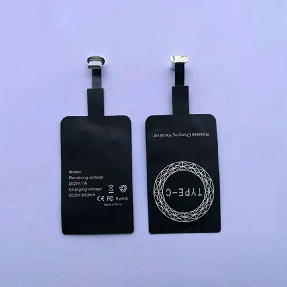 Wireless Charging Receiver Type C Fast Wire Less Charger Self Adhesive Sticker Charging Receiver for Mobile Phone Android Device