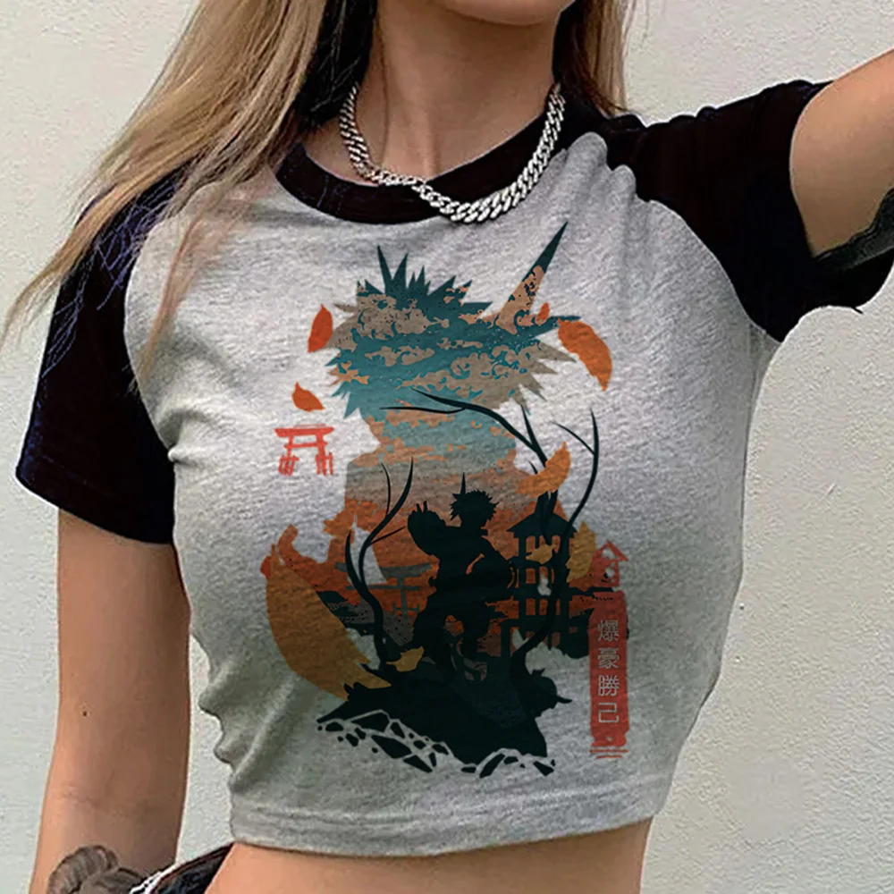 My Hero Academia crop top female cute meme baddie korean fashion japanese shirt anime gothic japanese vintage dollette