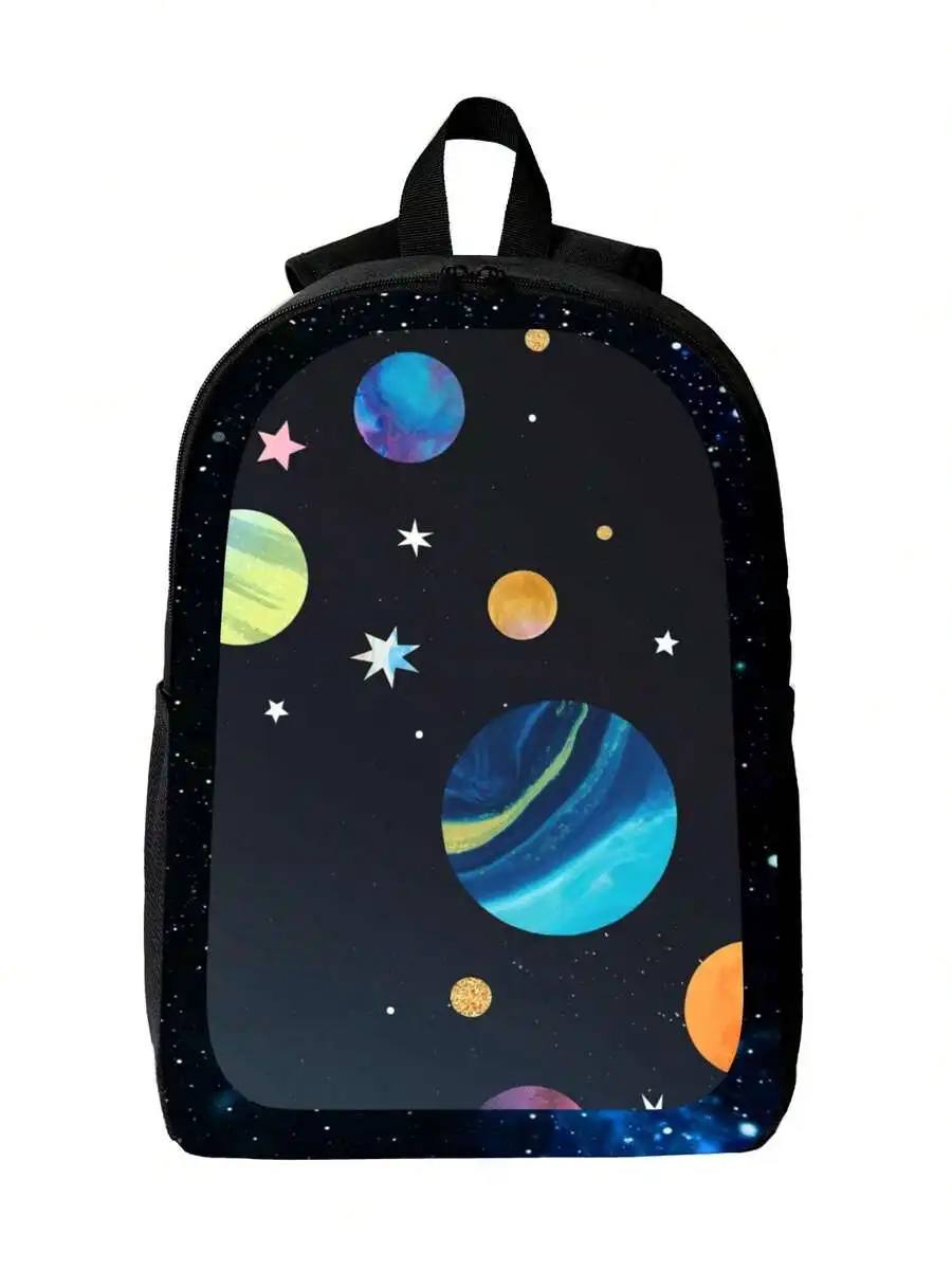 

Space Themed Backpack With Planets And Stars - Durable Water Resistant Travel Bag For Adults