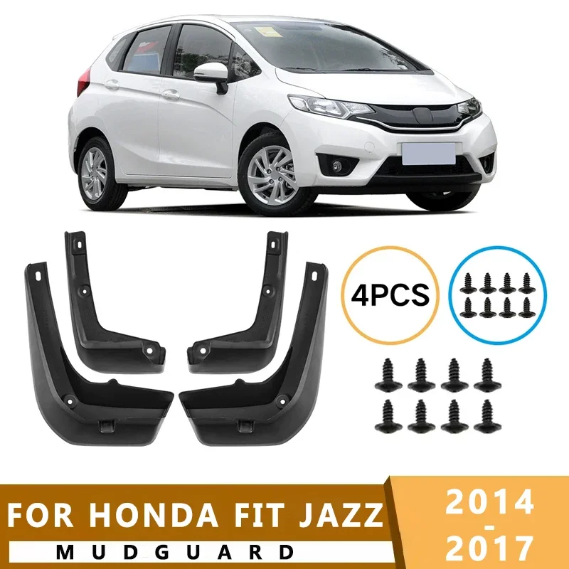 

Mud Flaps Fit for HONDA FIT JAZZ 2014-2017 2015 2016 Mudguards Tire Fenders Splash Proof Accessories Wheel Guards 4ps