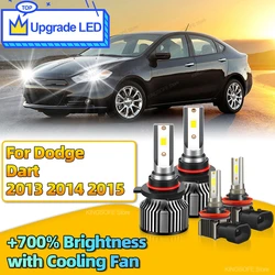 2/4Pcs 6000K LED Bulb Car Headlight HIR2 Canbus Auto Light 30000LM H11 Fog Lamp For Dodge Dart 2013 2014 2015 Plug and Play