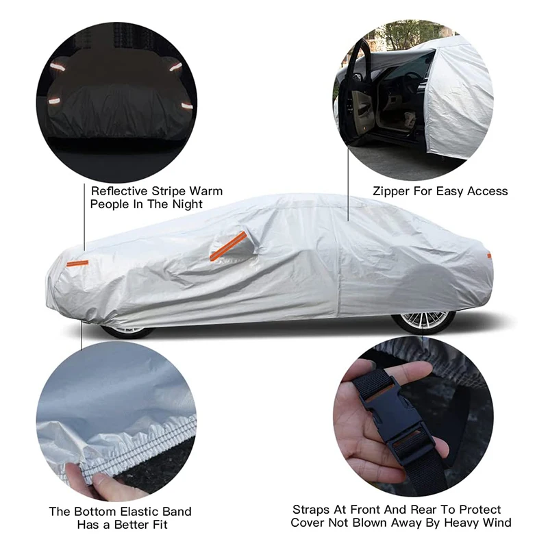 Kayme Waterproof Car Covers Outdoor Sun Protection Cover For Car  For Peugeot 206 207 208 308 2008 3008 407 408 508 4007 5008