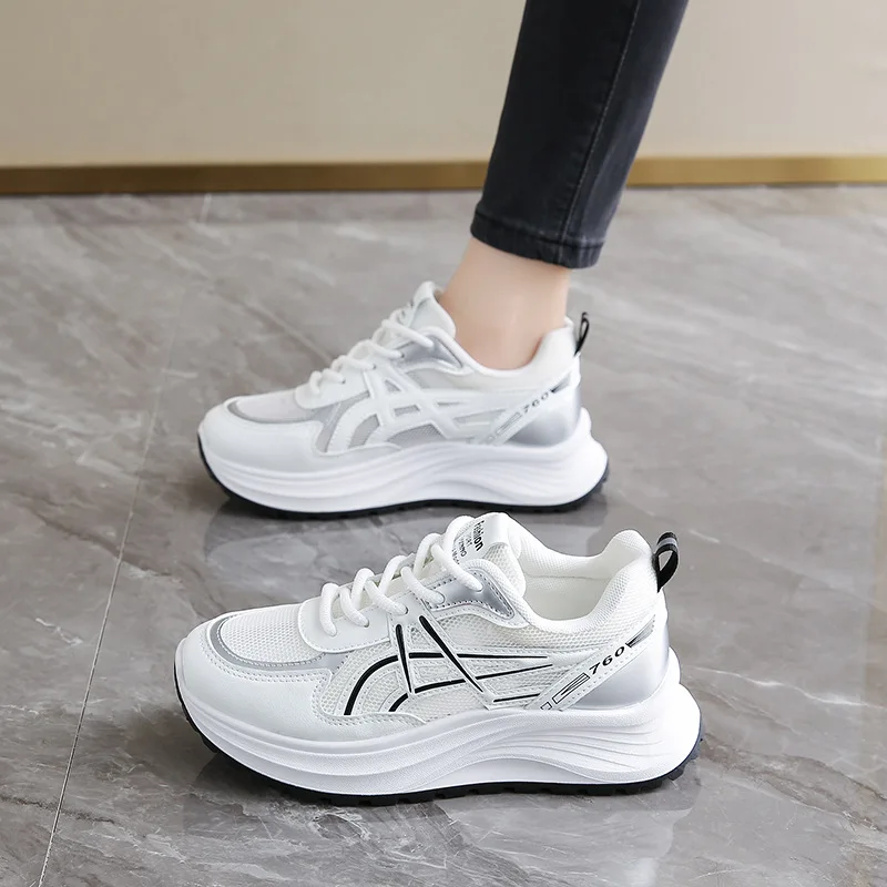 

Women's Chunky Sneakers with Thick Soles for Height Increase soft-soled lightweight mesh breathable sports breathable shoes