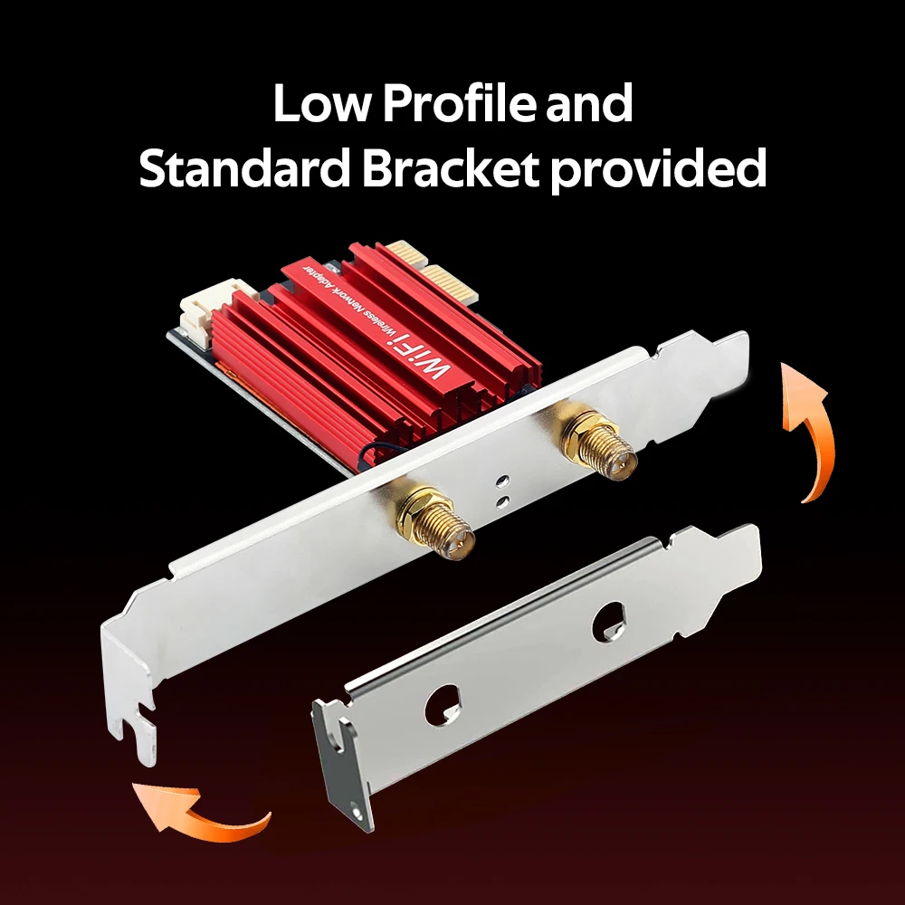 FENVI AX210 WiFi 6E PCI-E Adapter 5374Mbps BT5.3 Tri-Band 2.4G/5G/6Ghz 802.11AX Wireless Network Wi-Fi Card For PC Windows10/11