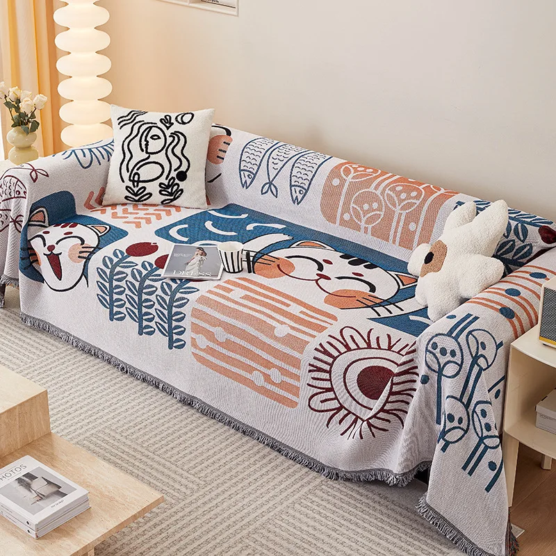 Sofa Blanket Sandhair Towel Cover Cloth Living Room Sofa Cover Covers Both Sides Can Be Double Sofa Thickening Sofa Cover