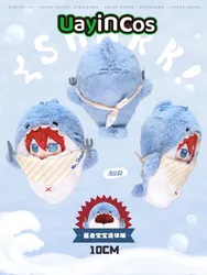 10cm Doll Clothes Blue Shark Baby Prince Costume Suit  Stuffed 10cm Plushies CottonPlush Doll Accessories Anime Toy Kids Gifts