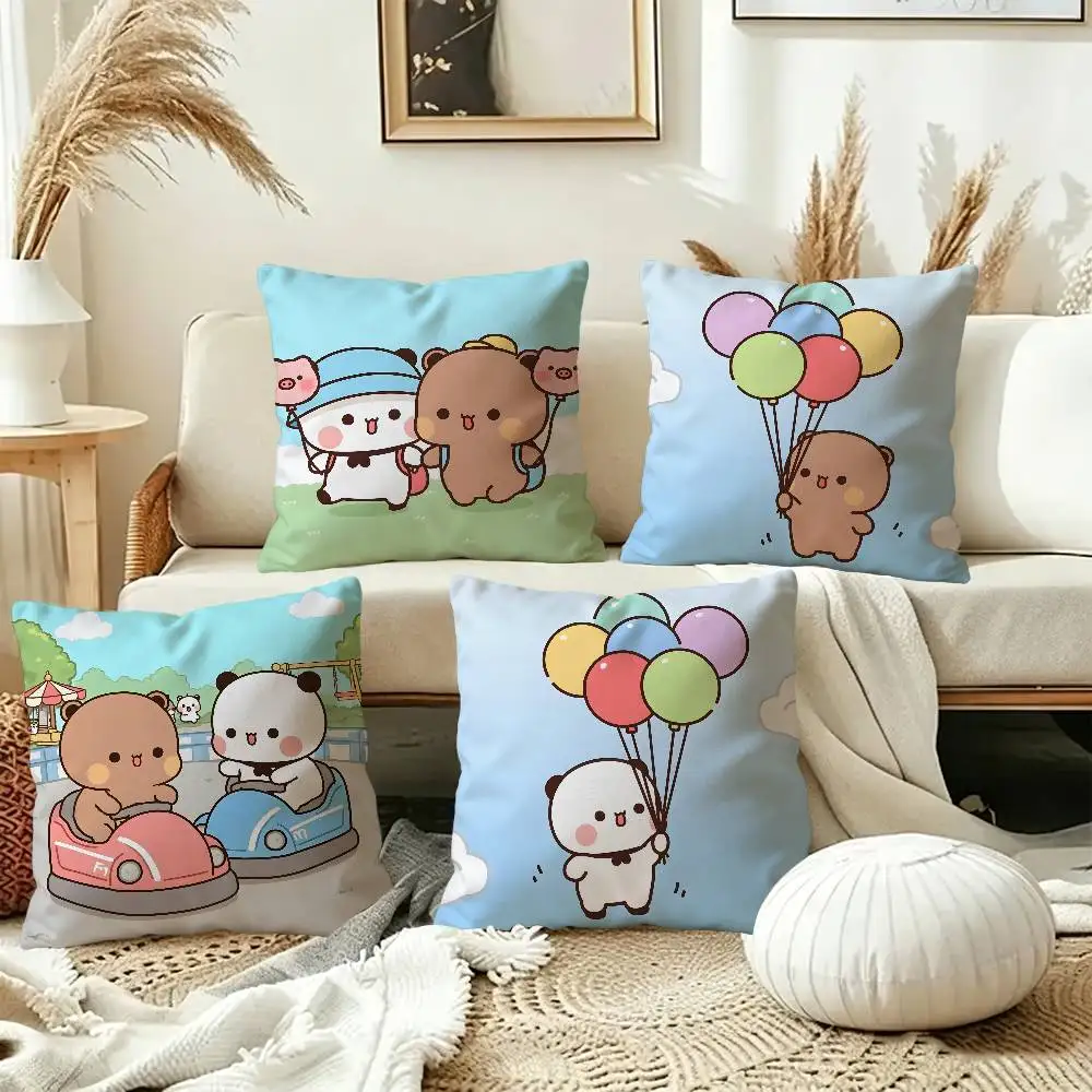 Bear Cartoon Kawaii D-Dudu B-Bubu Lucky Dragon pillow cover sofa cushion cover home room decoration children gift