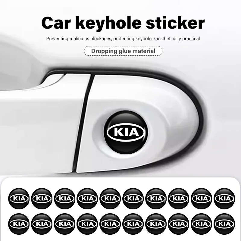 Black Universal Car Door Lock Keyhole Sticker Cover