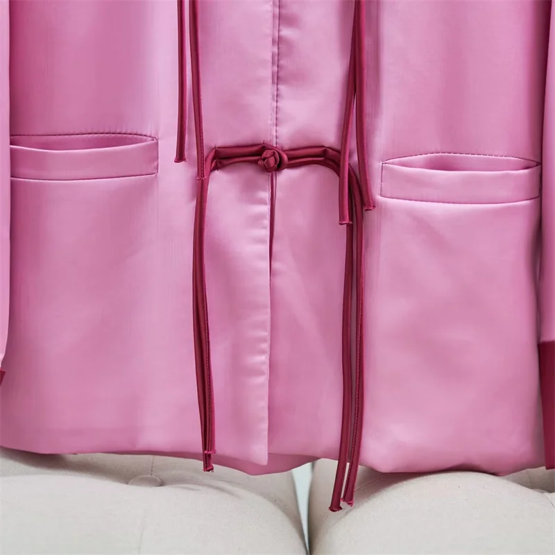 Chaqueta de mujer, chaqueta de mujer, cárdigan chino Retro rosa alta, abrigo de primavera para mujer, traje Tang de estilo nacional, abrigo con hebilla