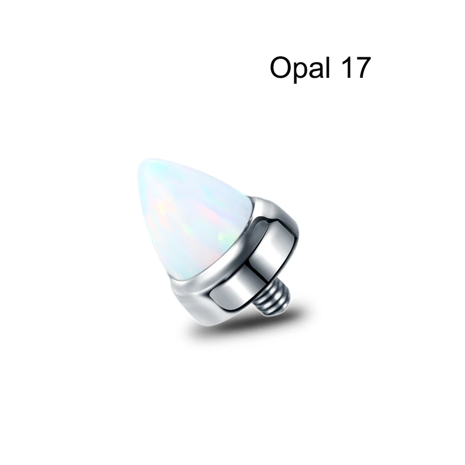 Titanium Claw Set Opal Bullet Dermal Top Piercings