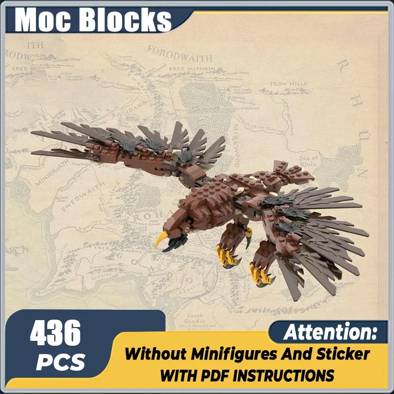 Moc Building Blocks Magical Rings Movie Monsters Windlord Model Gwaihir DIY Assembly Street View  Technology Bricks Toys Gifts