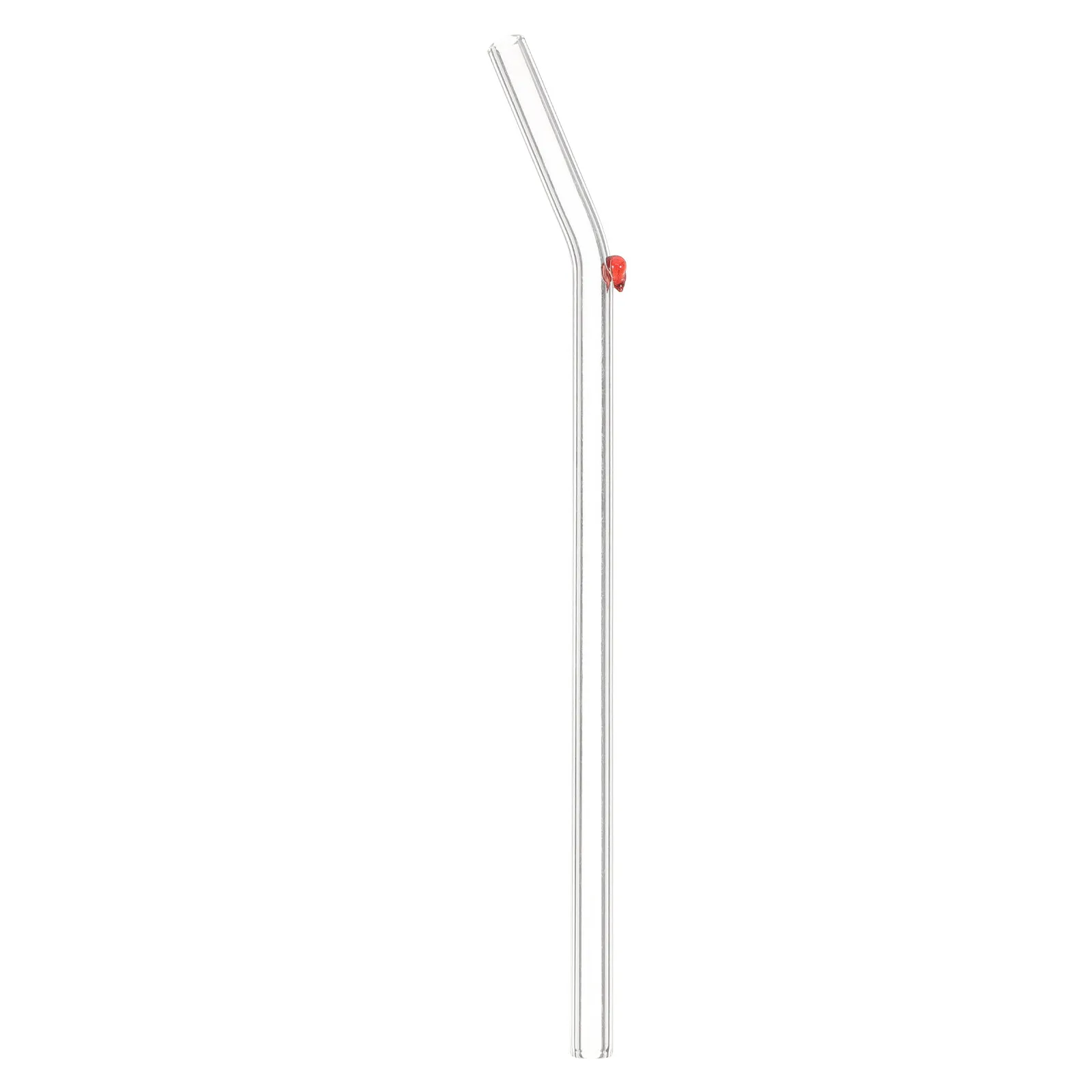 Glass Heart Straws Reusable Heat-Resistant Cute Decorative Drinking Straws for Smoothies Juices Milk Coffee Tea Bubble Tea