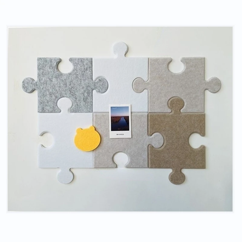 Wonderful Puzzle Felt Board Three-dimensional Wall Stickers Message Photo Kindergarten Background Corkboard Room Decoration Warm