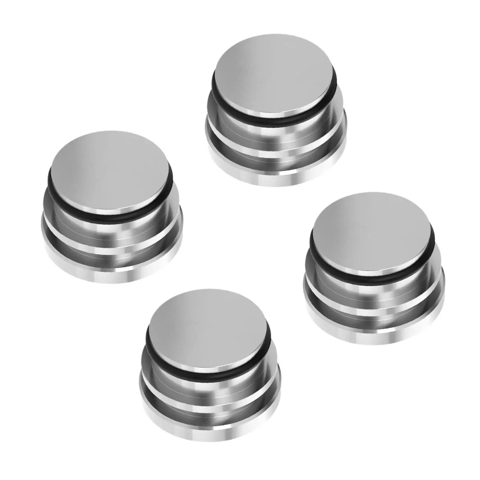 4 Pieces Cigarette Lighter Socket Cover Cap Direct Replace Easy to Install Metal Car Lighter Socket Cover for Most Vehicles