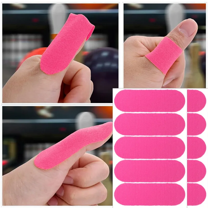 50-10pcs Sports Bowling Thumb Tapes Flexible Elastic Breathable Finger Tapes for Men Women Skin Friendly Bowling Accessories