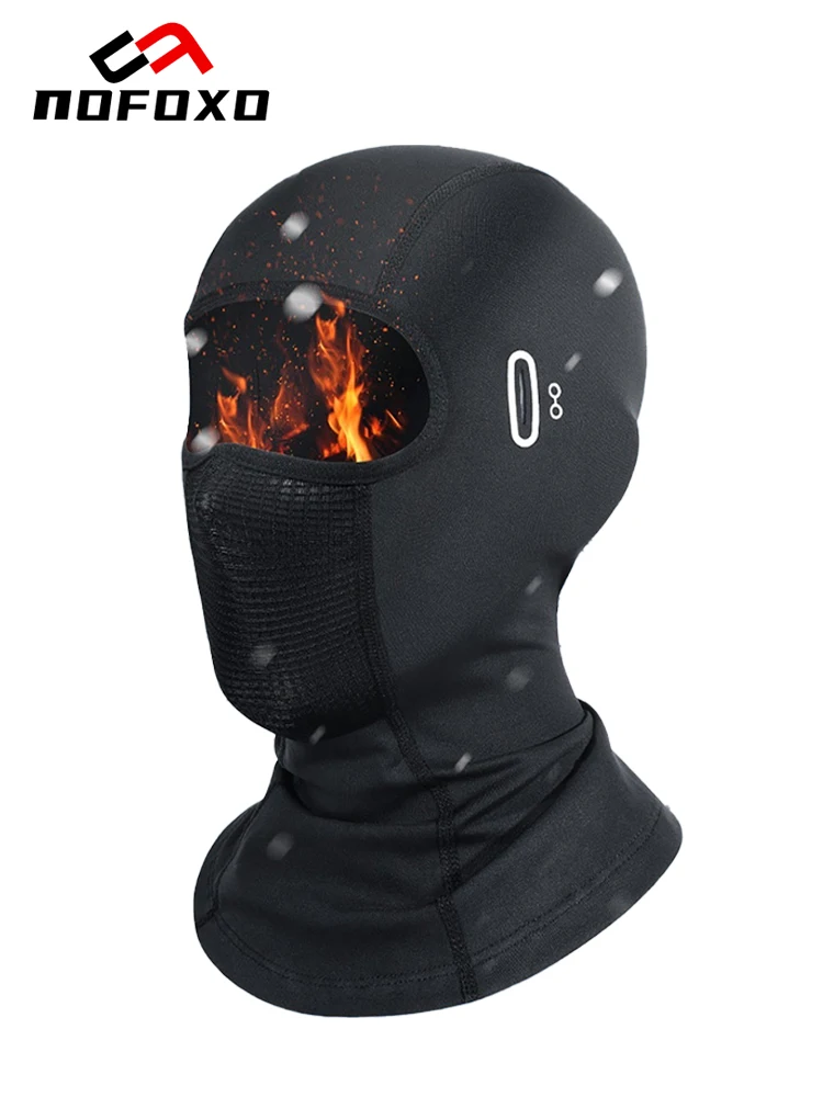 AliExpress NOFOXO Winter Motorcycle Riding Face Mask Warm Cycling Cap Balaclava Windproof Motorcycle Hat Headwear Thermal Sport Gear