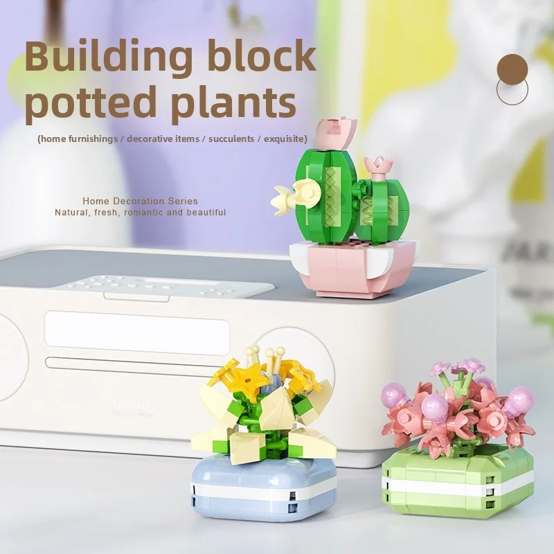 مكعبات بناء عصارية شفاء، مجموعة من النباتات الخضراء التي لا تحتاج إلى سقي، وضعي الحديقة بأكملها في صندوق