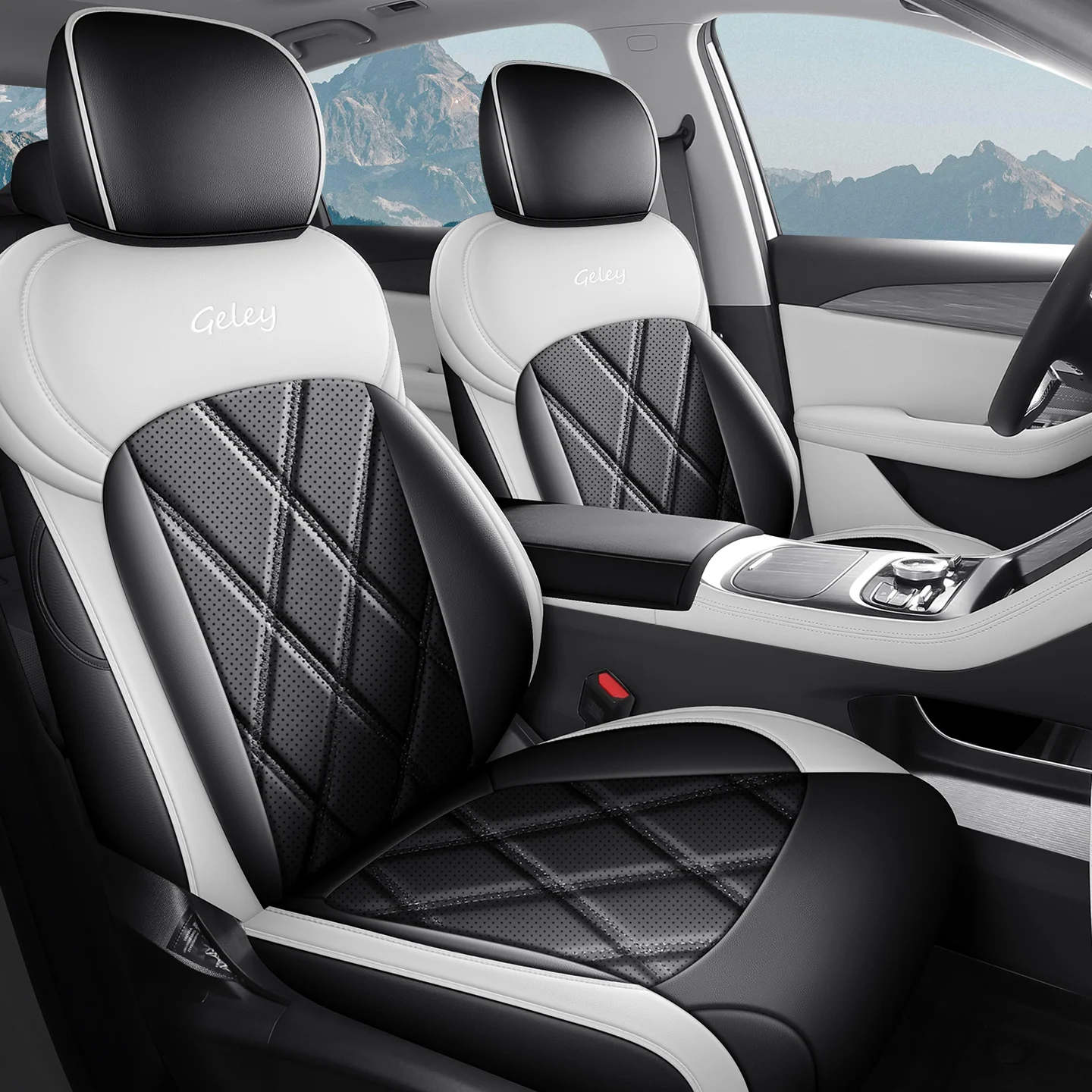 Full Coverage Leather Seat Cushions 5 Seater For 2026 Fifth Generation Geely Emgrand Breathable Car Interior Accessories