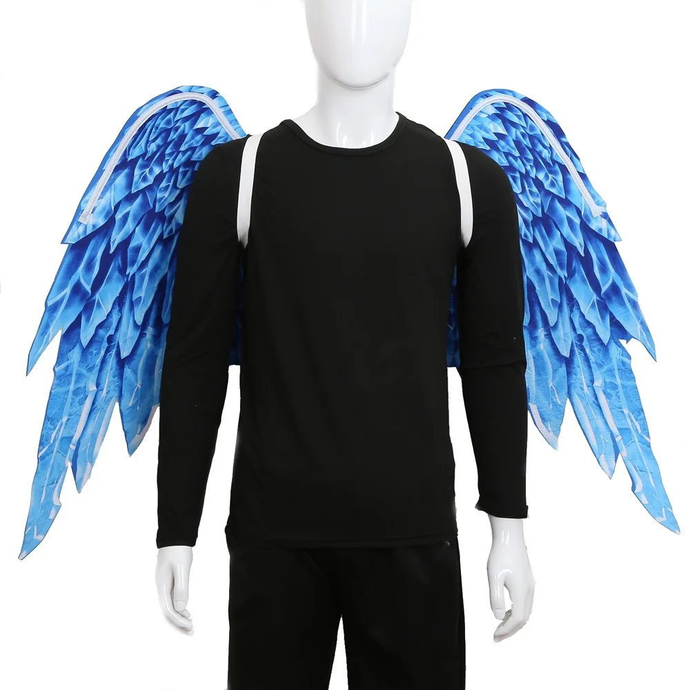 Foldable Non-woven Printed Ice Crystal Archangel Wings