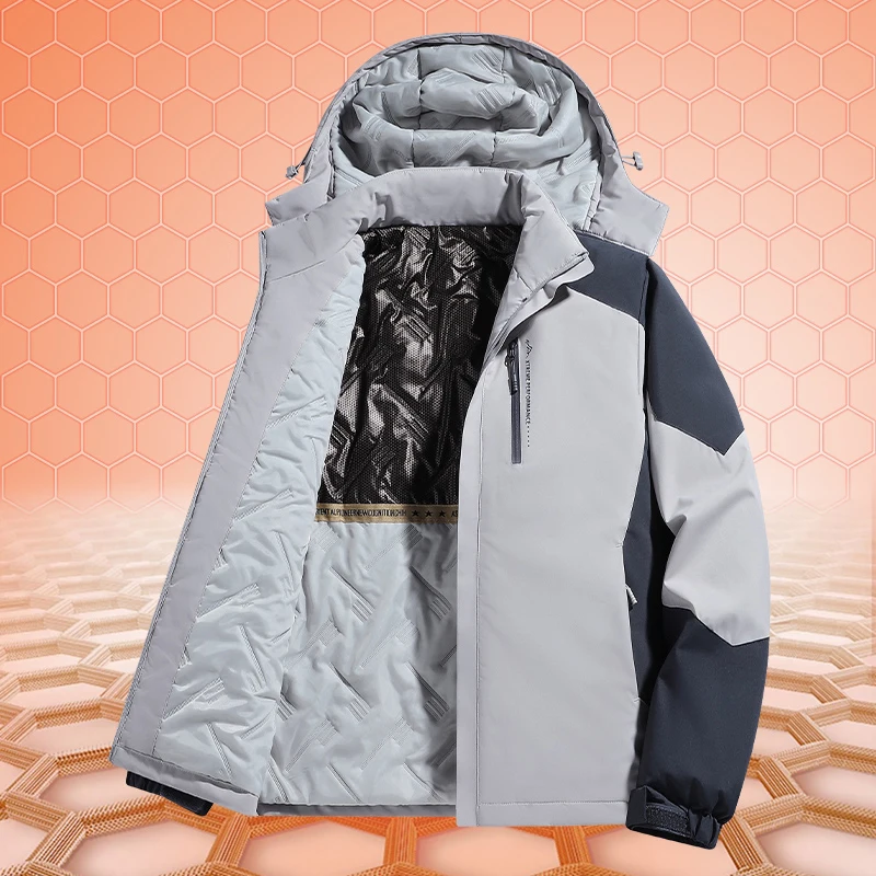 

2025 New Jacket Couple Graphene Cotton Jacket Windproof Waterproof Thickened Warm Casual Jacket Men's Mountaineering Jacket