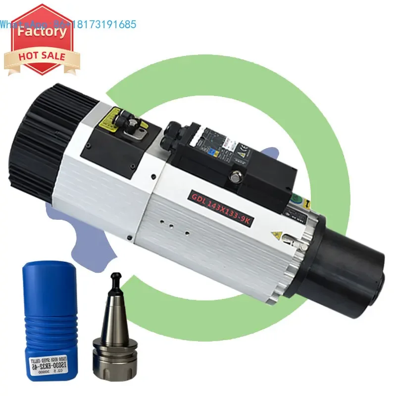 CNC LY ISO30 BT30 HSK 9KW Air Cooled Spindle Motor ATC Automatic Tool Change New Condition Bearing Core Machine Tool Spindle