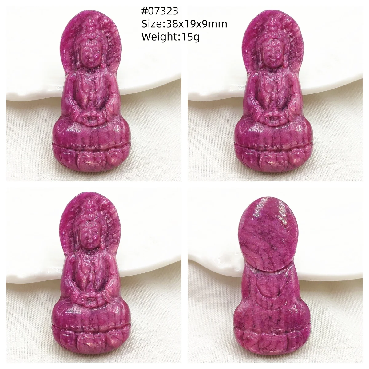 Genuine Natural Red Ruby Pendant Star Light Guanyin Women Men The Buddha Red Ruby Necklace Gemstone Fashion Jewelry AAAAAA view 5