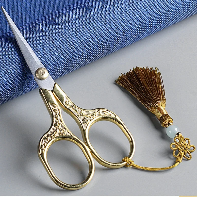 Vintage Craft Scissors Stainless Steel Square Handle Household DIY Embroidery Thread Scissors for Sewing Cutting Cloth - view 6