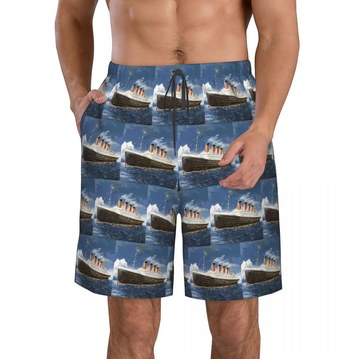 The Most Popular Ship Of All Times, Titanic. Trunks Beach Board Shorts Casual Quick Dry Swimming Summer Men Pants