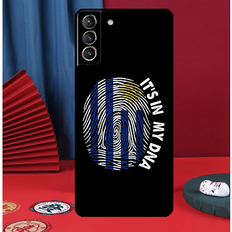 أوروغواي العلم قضية الهاتف لسامسونج غالاكسي S25 الترا S9 S10 S20 S21 S22 زائد S23 FE S24 الترا الغطاء الخلفي