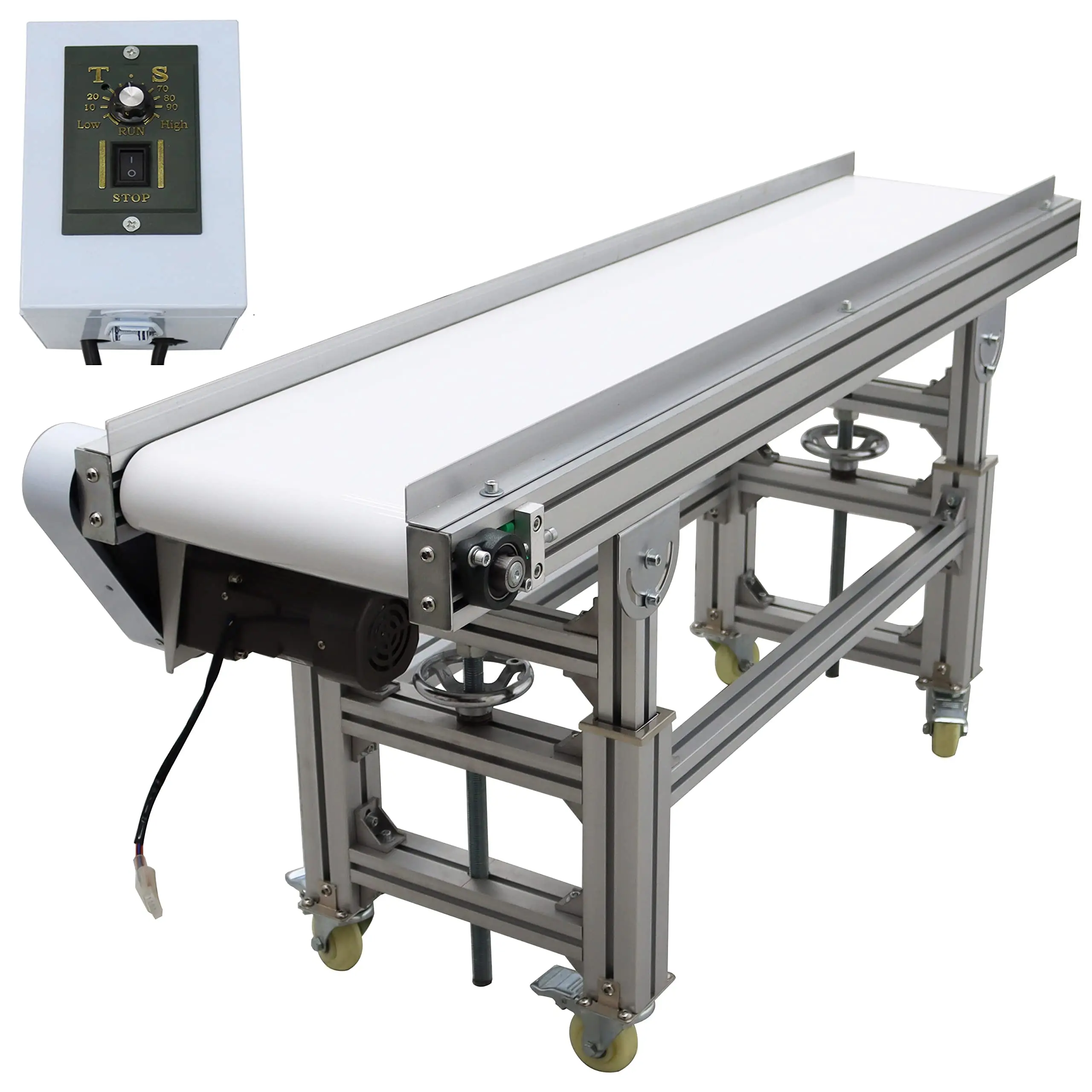 *Custom Adjustable Inclined Belt Conveyor ESD Assembly Line Aluminum Extrusion Conveyor System for Industrial Production Transfe