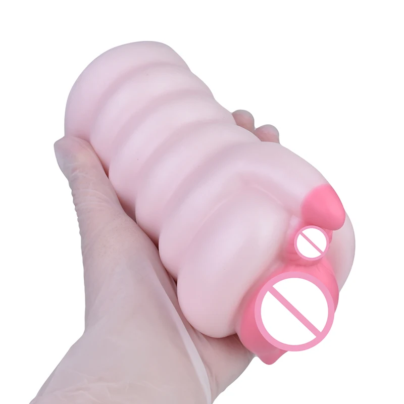 15.5*8.4*8cm 'Piggy' Animal Artificial Vagina 2 Holes Pig Anal Pocket Pussy Anus Male Masturbator Sex Toys for Men Masturbation